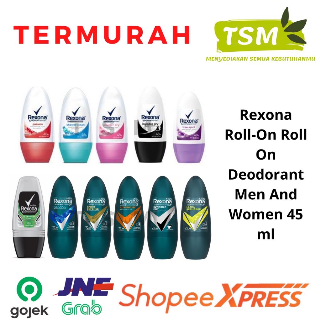 Rexona Roll On Deodorant Men And Women All Variant 45 ml