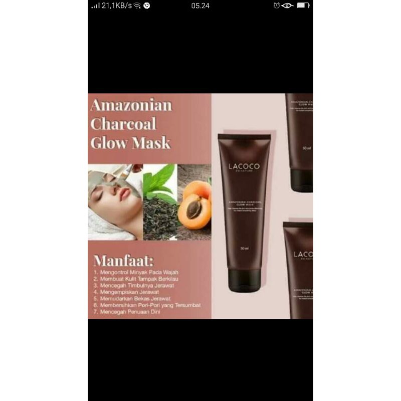 CMASK lacoco NASA (MASKER CHARVOAL) dijamin 100% original dari NASA