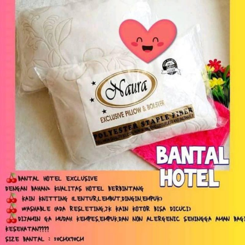 BANTAL GULING HOTEL PREMIUM NAURA / BANTAL SILIKON KNITTING MURAH / BANTAL KEPALA TIDUR
