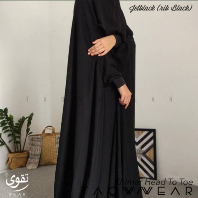 KHIMAR HTT JETBLACK by TAQWAWEAR