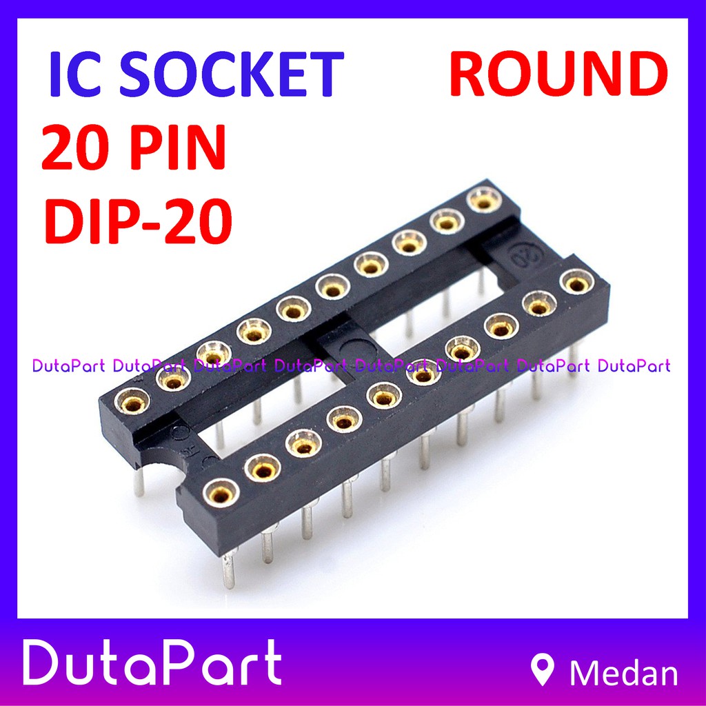 Socket IC 20 PIN 20PIN Round Bulat Adapter Soket DIP-20 DIP20 20P