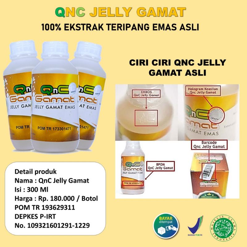 QNC Jelly Gamat 100% Original Teripang Emas