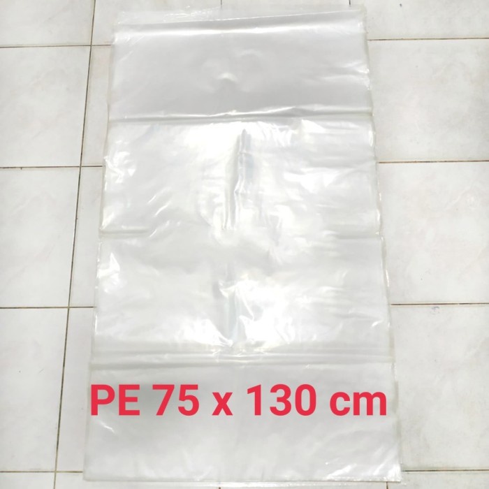 LJ-Kantong Plastik PE Bening Besar Tebal Uk. 75x130, 90x120 cm
