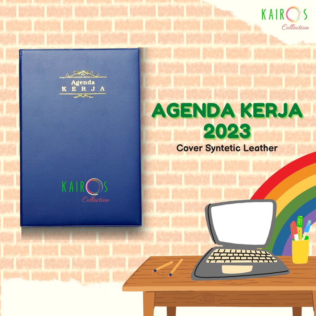 Agenda Kerja 2023 Aneka Warna Cover Syntetic Leather