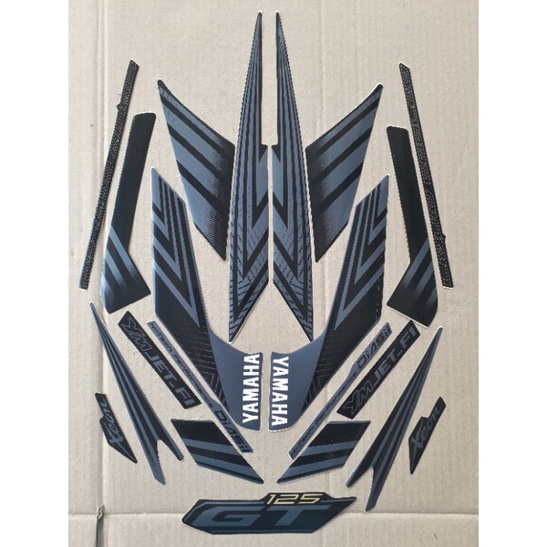 STRIPING STIKER MOTOR YAMAHA XEON GT HITAM 2014