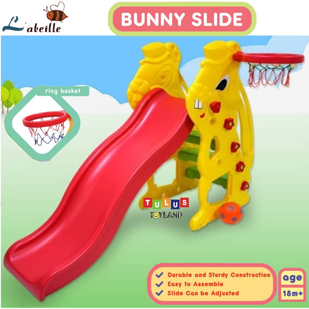 Perosotan Labeille Bunny Slide n Basketball Mainan Perosotan Anak Rabbit Slide Murah