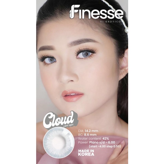 SOFTLENS X2 FINESSE CLOUD LIGHT GREY (-050 S/D -600) 14.2 MM BY EXOTICON