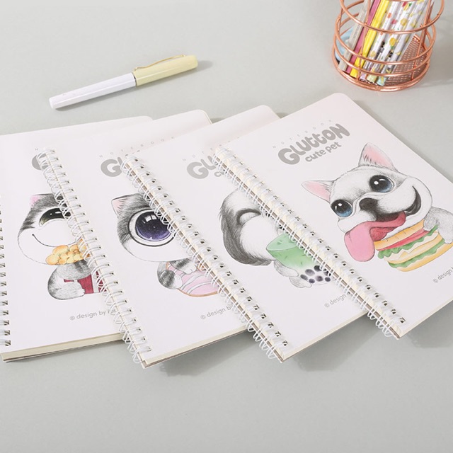 

Glutton Cute Pet Spiral Ruled Notebook A5 / Buku Catatan Agenda