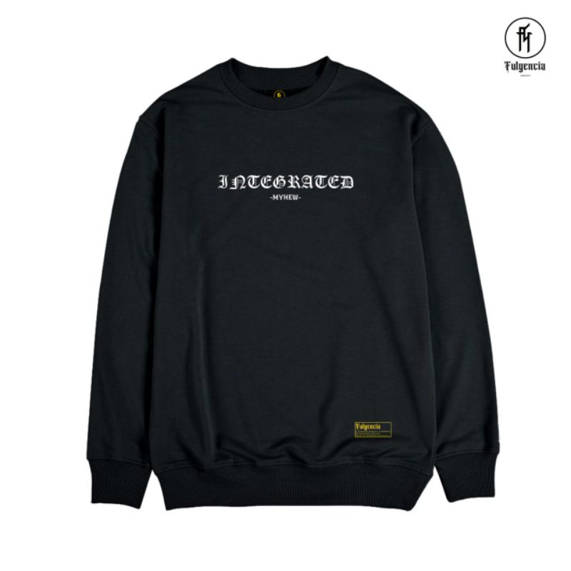 CREWNECK BLACK TULISAN SIMPLE FULGENCIA ORIGINAL