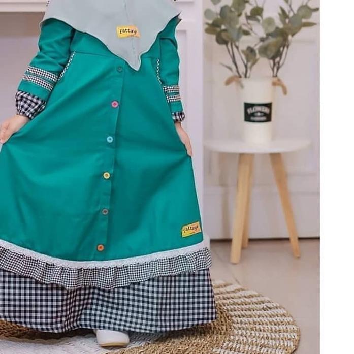 ✰ RAISHA SYARI KIDS Gamis Anak 8 - 9 Tahun Gamis Anak Perempuan Gamis Syari Plus Hijab Gamis Terbaru