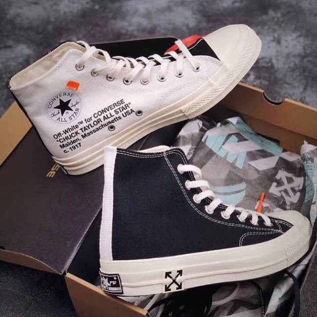 Converse x offwhite / sepatu converse off white / sepatu converse x off white