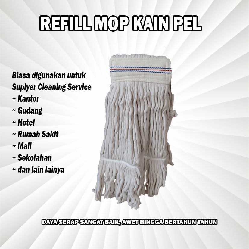 Kain Mop Super Coating Putih