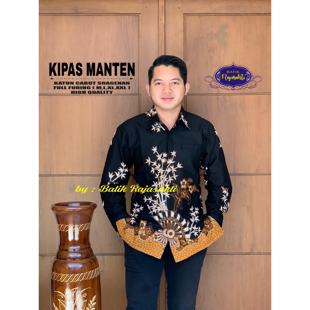 KIPAS MANTEN Kemeja Batik Pria Full Furing Bahan Katun Sragenan