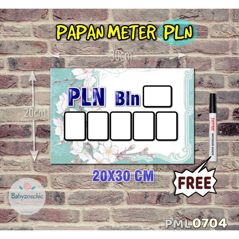 

Zoe Papan Meter Listrik PLN PAM motif Unik - Pastel 04