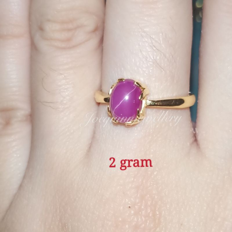 cincin 2 gram motif batu uk 14