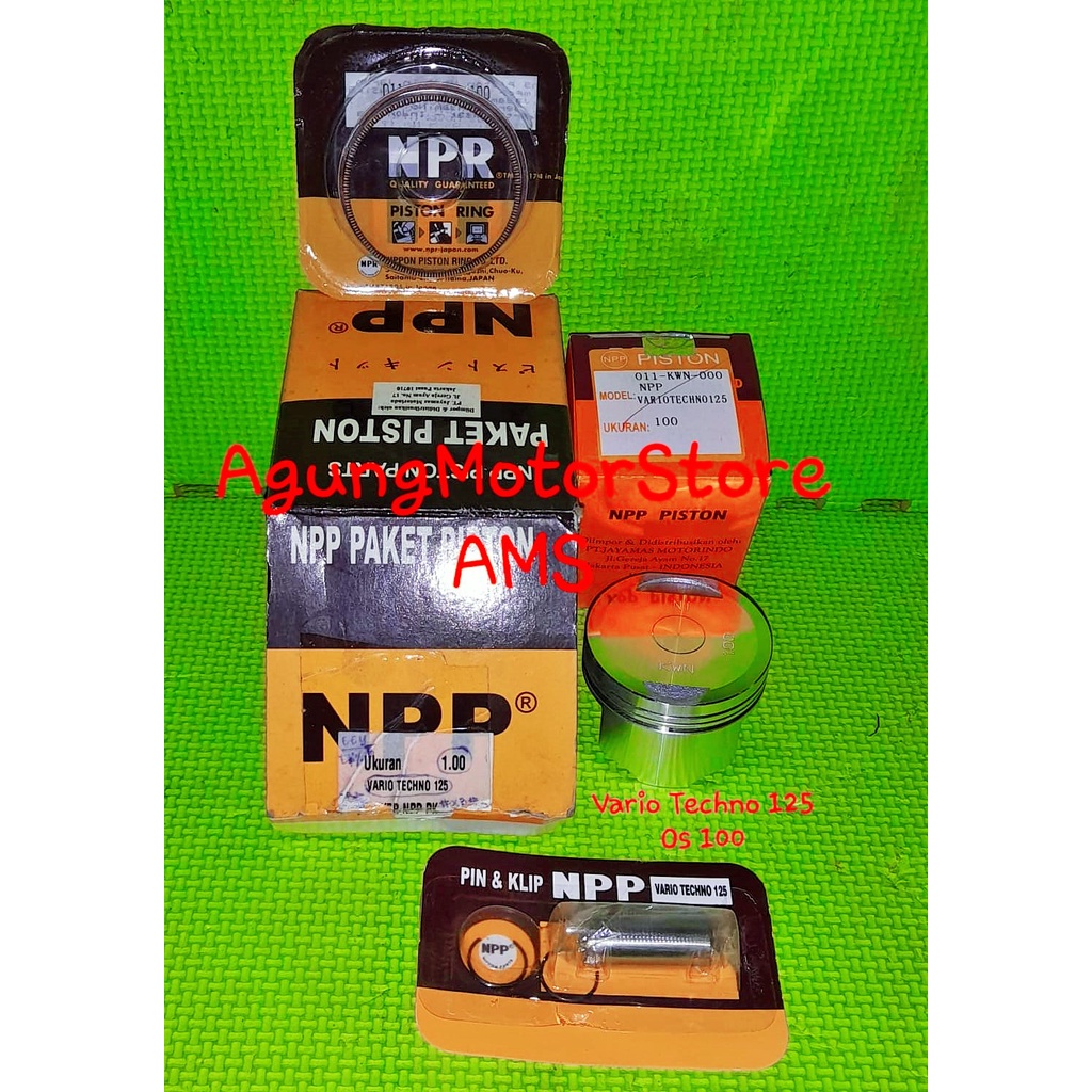 PISTON KIT HONDA VARIO TECHNO 125 OVERSIZE 100 MERK NPP