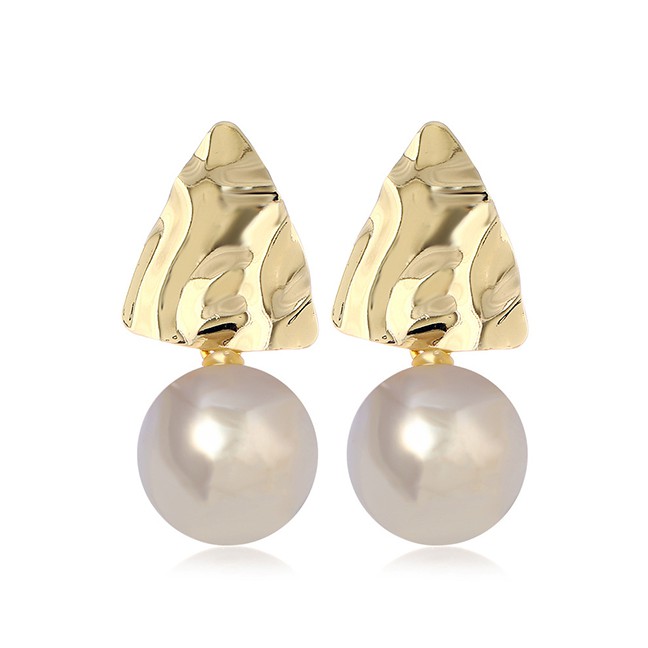 LRC Anting Tusuk Fashion Pearl Earrings F3319X