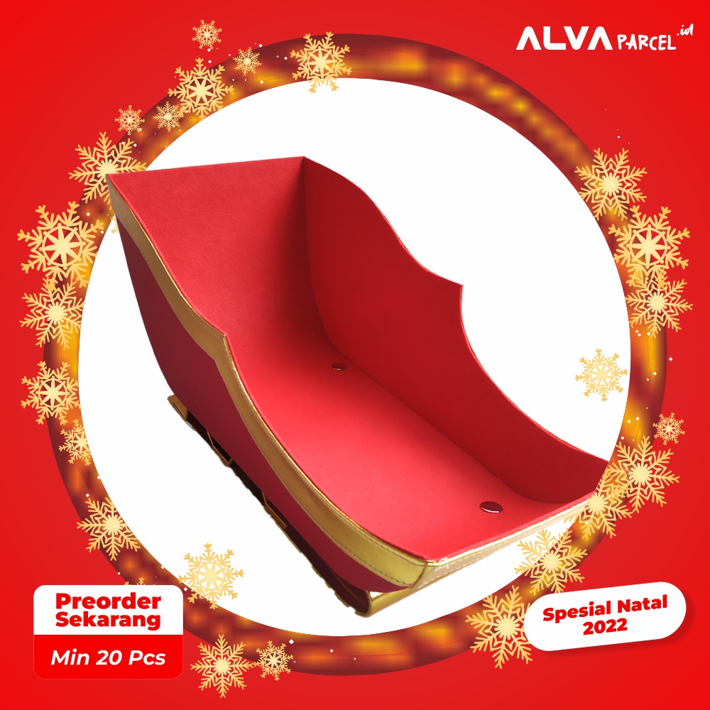 

Tempat Parcel Edisi Natal model Kereta Luncur Santa TERFAVORIT / bingkisan hadiah christmas