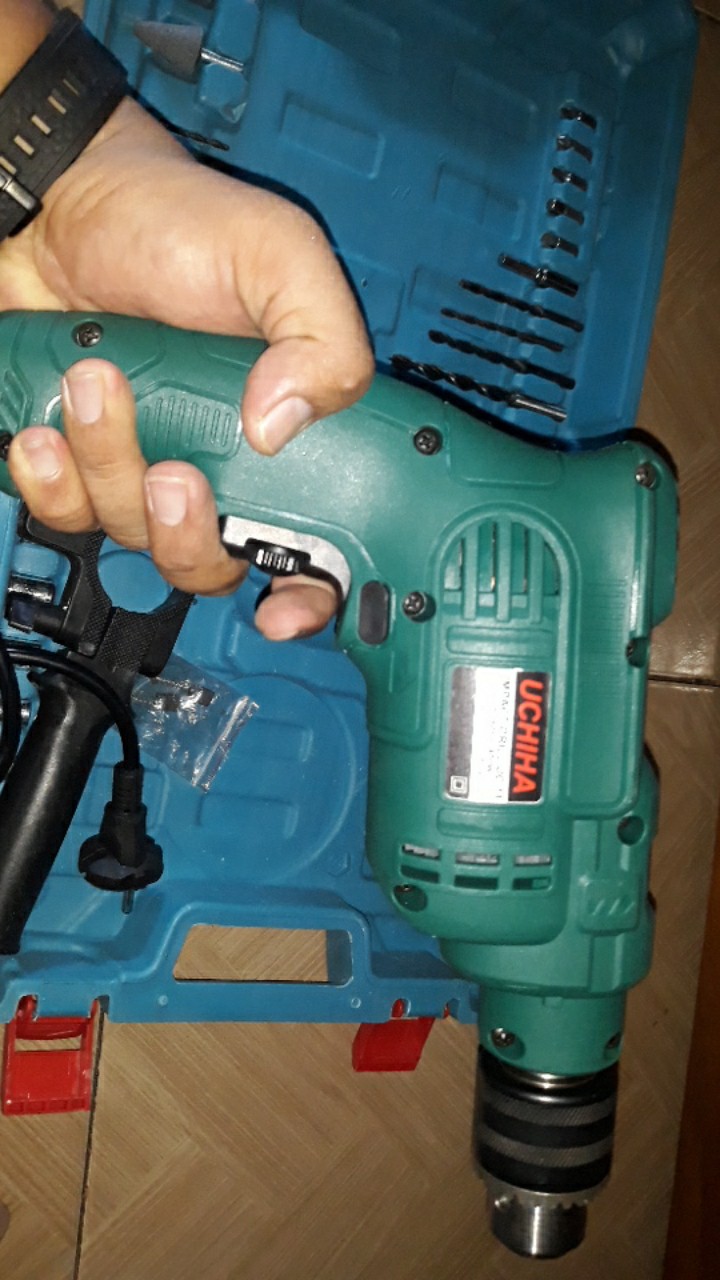 Mesin Bor 10mm Model Maktek Merk Uchiha Qualiti Japan Bolak Balik Besi Kayu Tembok