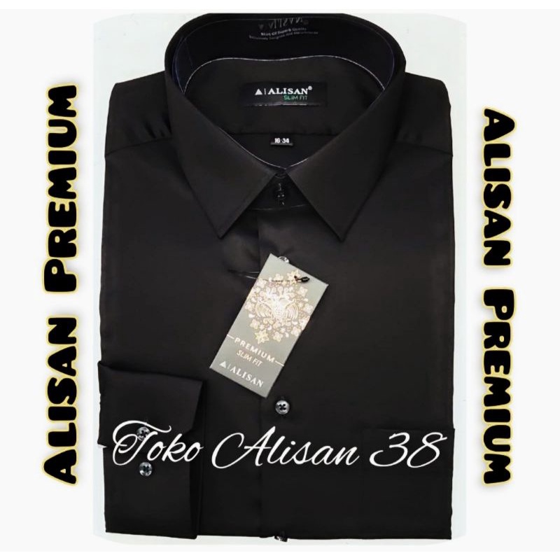 ALISAN PREMIUM *HITAM* Slim Fit Lengan Panjang