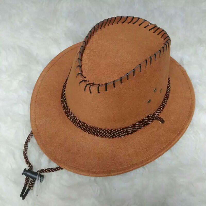 Topi Fedora Cowboy Dewasa Import Topi Cowboy Tambang / Topi cowboy / Topi Koboy