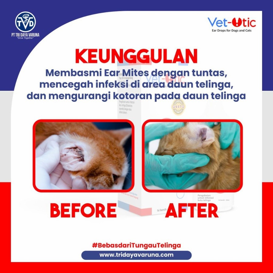 VET OTIC OBAT EAR MITES KUCING, ANJING DAN KELINCI / OBAT KUTU TELINGA