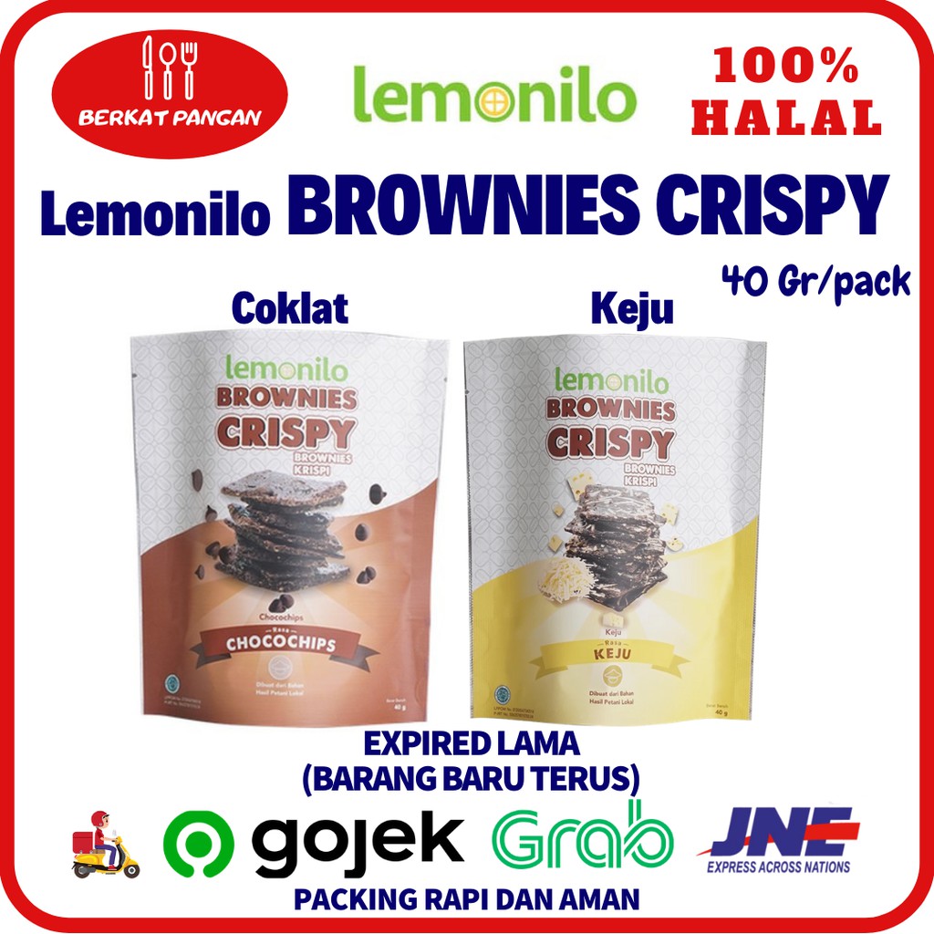 Lemonilo Brownies Crispy Rasa Chocochips / Keju 40gr