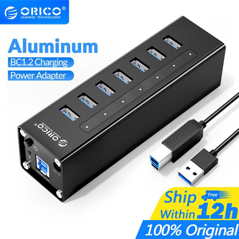 Port USB ORICO Aluminium 7 dengan Fungsi Pengisi Daya 24W ...