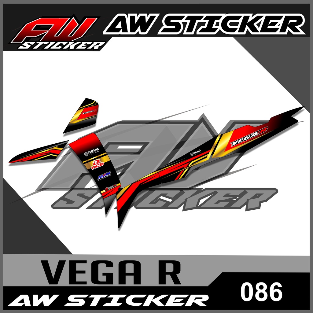 086 striping vega r new variasi racing semi full.sticker striping vega r semi full