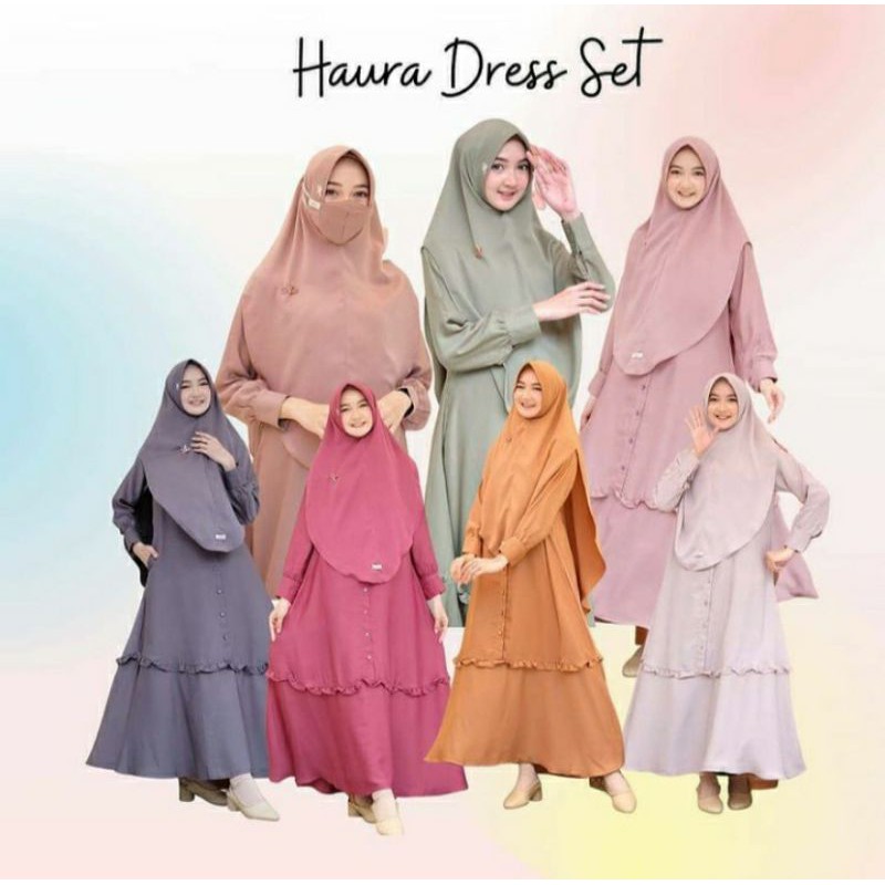 READY STOK SCDD HAURA DRESS SET FREE MASKER BY ADEN ORIGINAL