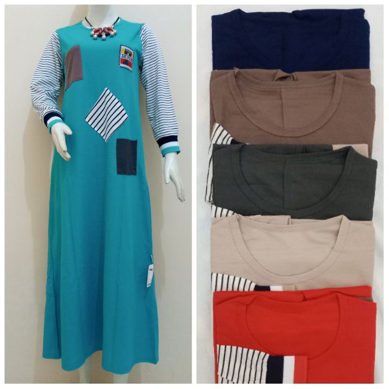 Gamis Kombinasi Murah BISA PILIH WARNA