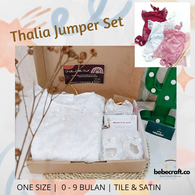 bebecraft - CANDY Baby Gift Set Hampers Baby Semarang Set Bayi Newborn Kado Lahiran Semarang Baju Bayi Premium-Thalia White