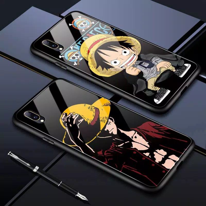 Samsung Galaxy M11 A21S A31 A11 A01 Core Anime One Piece Luffy Glass