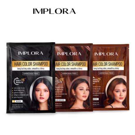 Implora Hair Color Shampoo | Sampo Pewarna semir rambut