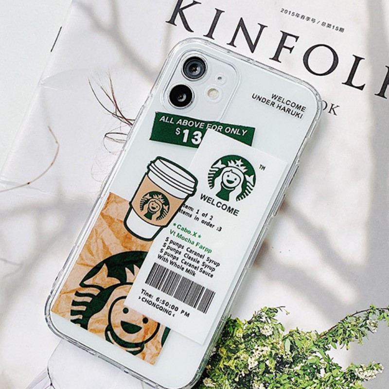 CASE MOTIF STARBUCK IPHONE 7 7 PLUS 6 6 PLUS X 11 PRO MAX 11 PRO XR 12 13 MINI SOFT PREMIUM TEBAL-2