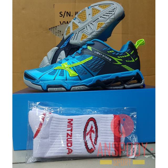 SEPATU VOLLEY MITZUDA LIGHT STAR III BLUE