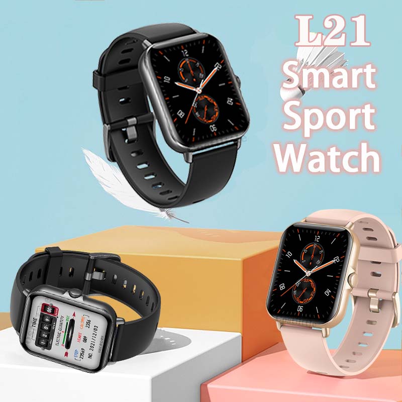 ORI L21 Smart Watch 1.69 inches Square Screen Bluetooth Call IP67 Waterproof Long Standby Watches Heart Rate Monitor Fitness Tracker Smartwatch