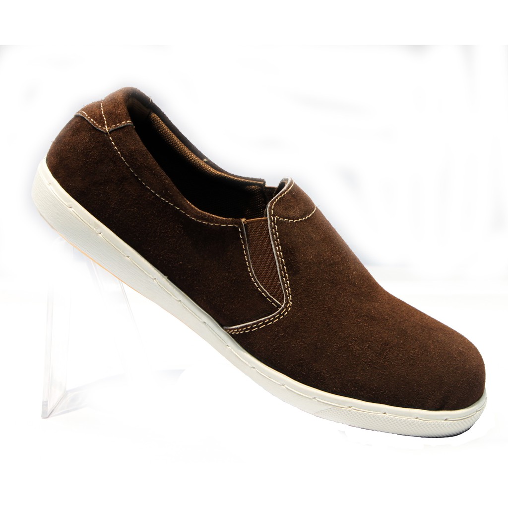 Sepatu Kasual Pria Kulit Asli Slip On Rasheda 011