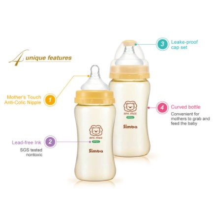 Simba PPSU Feeding Bottle Wide Neck 270ml - 2 Pack