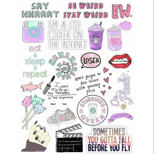 STICKER TUMBLR STIKER TUMBLER RANDOM 2 BISA CUSTOM STICKER TUMBLR STIKER TUMBLER RANDOM 2 BISA CUSTOM