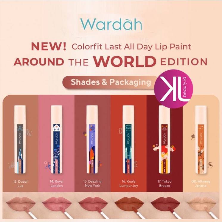 Wardah Colorfit Last All Day / Around the World Lip Paint Lip Cream