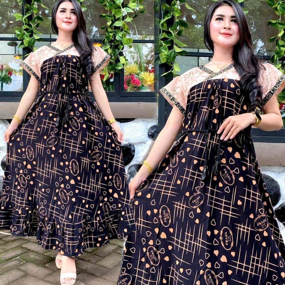 DASTER ARAB SEKDRESS RENDA ULFA HOME DRESS BATIK WANITA DASTER KEKINIAN MURAH BUMIL BUSUI