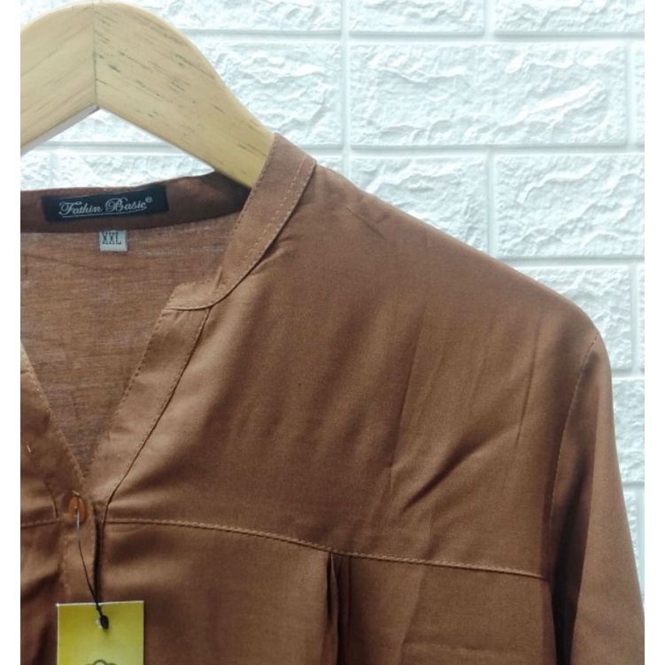 Blouse Polos Rayon - Navy - Milo - Army - Atasan Rayon - Katun Rayon - Fathin Basic-Milo