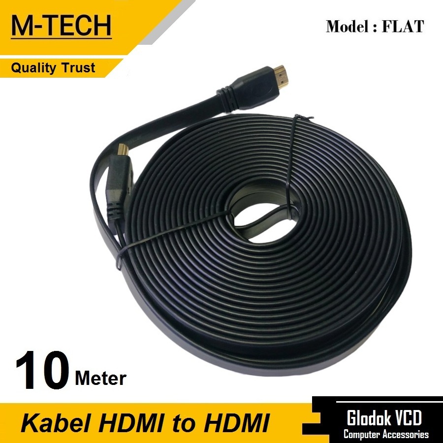 M-Tech Kabel HDMI 10M Flat