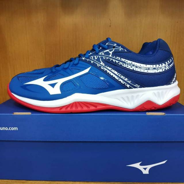 Sepatu Voli Mizuno Thunder Blade 2 LOW Blue White Red Original