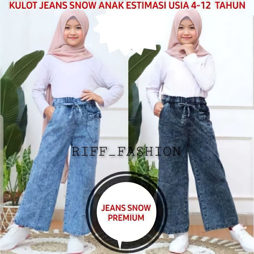 Celana KULOT JEANS ANAK PEREMPUAN UMUR 4 -12 TAHUN | CELANA JEANS ANAK CELANA KULOT ANAK PEREMPUAN K