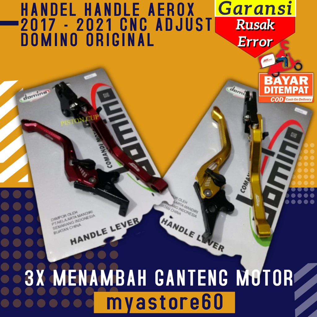 Handel Handle Aksesoris Variasi Rem Yamaha Aerox 2017 - 2021 CNC Adjust Domino Original Asli