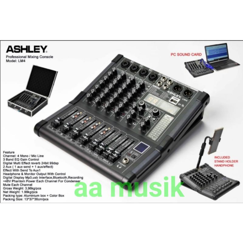 MIXER AUDIO ASHLEY LM4 AUDIO INTERFACE RECORDING ORIGINAL LM-4