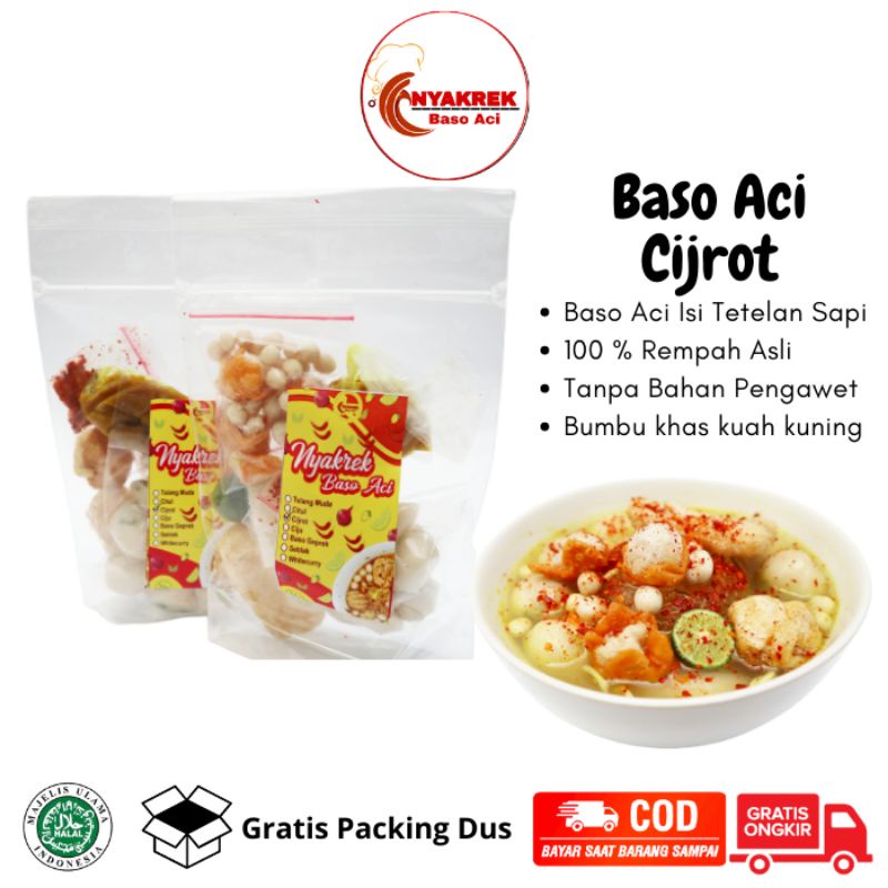 Jual Baso Aci Instan Bakso Aci Instan Cilok Kuah Baso Aci Isi Tetelan