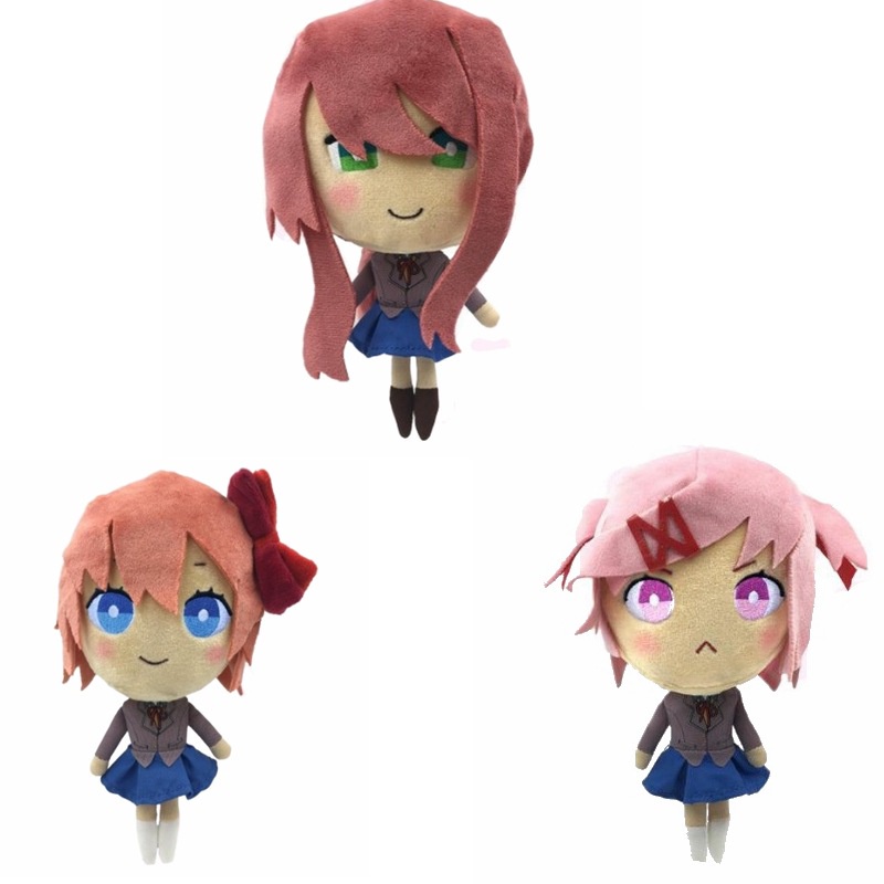 Mainan Boneka Stuffed Plush Stuff DDLC Monika Natsuki Sayori Yuri 20cm Untuk Anak Perempuan